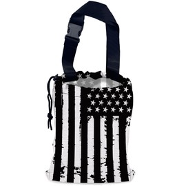 NHNXHWIA Retro American Flag Car Trash Bag,Hanging Drawstring Car Garbage Bag,Waterproof Canvas Car Back Seat Organizer with Adjustable Buckle,for Vehicles,SUVs,Camping,Road Trips