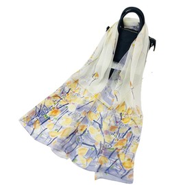 Traziewell Silk Scarf for Women UK Womens Scarves Lightweight Chiffon Scarfs Soft Sheer Long Head Neck Wrap Solid All Season 5018