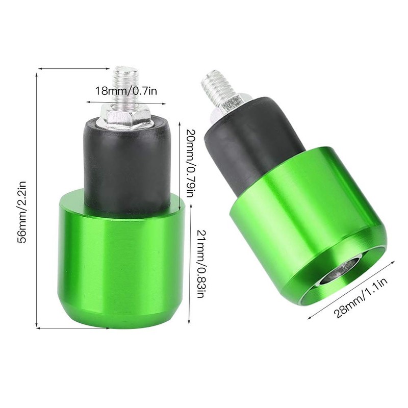 Handlebar CNC Aluminum Bar End Caps, 2Pcs Universal 18-22 Mm