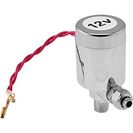 Vixen Horns 1/4" NPT 12V Electric Air Valve (Solenoid) for 3/8" OD Hose 200PSI Train/Air Horn Chrome Plated VXA7468C