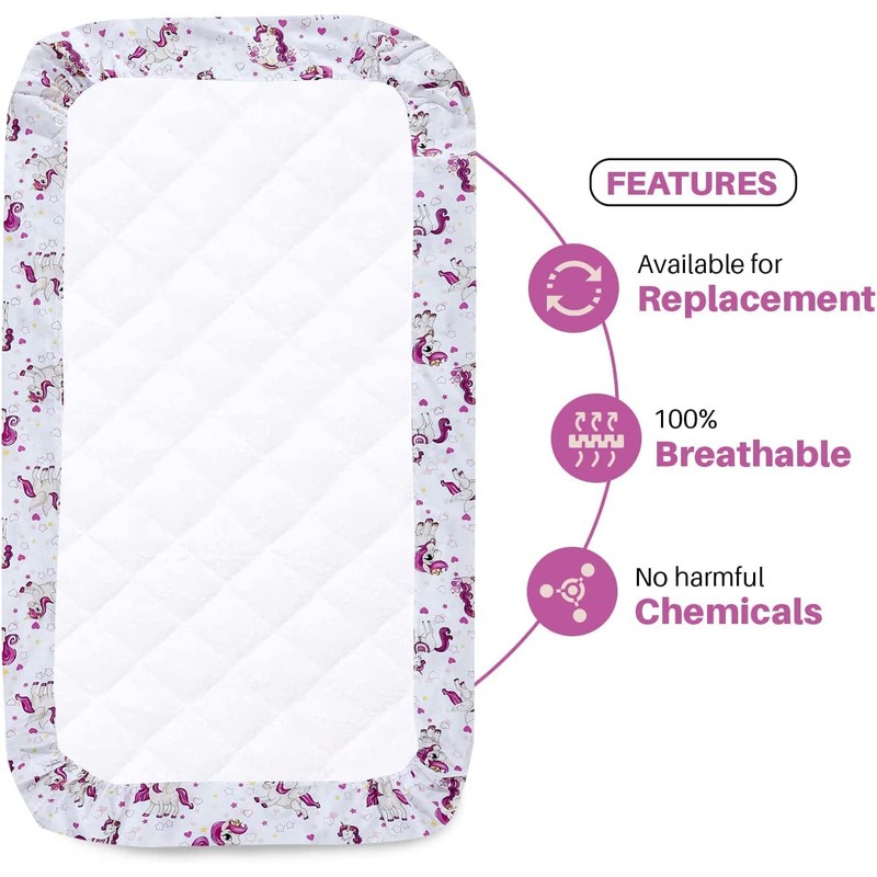 Indus Textiles - cotbed fitted sheet, Pack of 2 cot