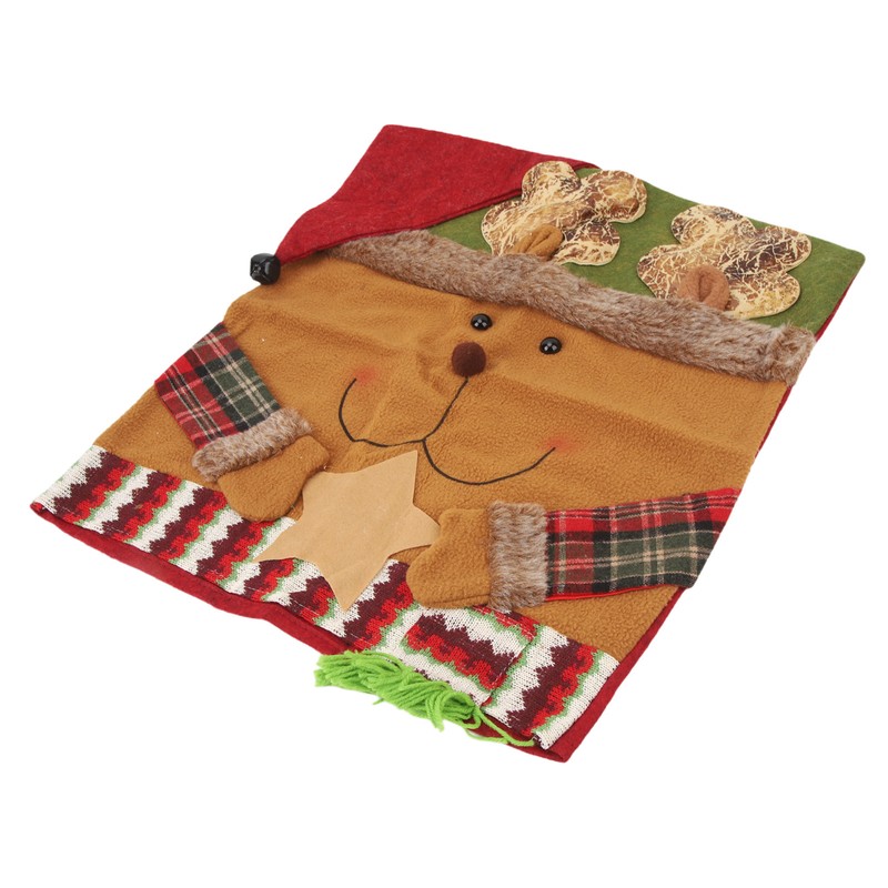 Xmas Dinner Chair Back Covers Easy To Install Soft Anti