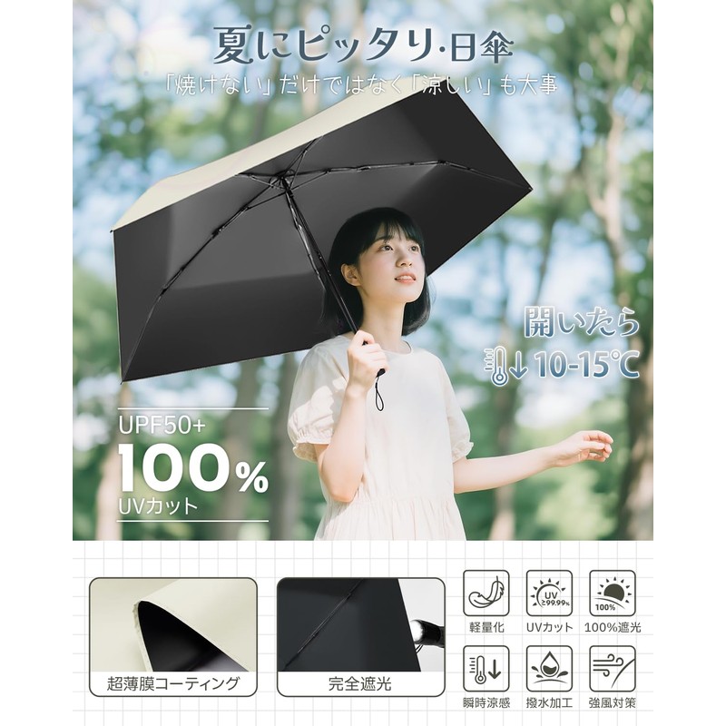 Lilac Folding Umbrella, Cherry blossom color, 50 cm