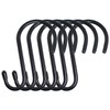 Bxian 6PCS 6 Inch Large Black Heavy Duty S Hook