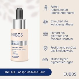 Eubos, Anti Age, 1% Bakuchiol Serum, Supports Wrinkle Reduction, Dermatologically Confirmed, 30 ml