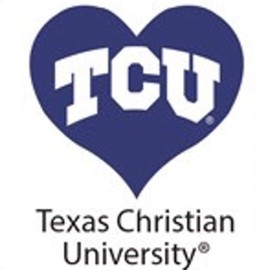 Texas Christian University (TCU) Horned Frogs – Waterless Peel & Stick Temporary Spirit Tattoos – 4-Piece – White TCU Logo on Purple Heart