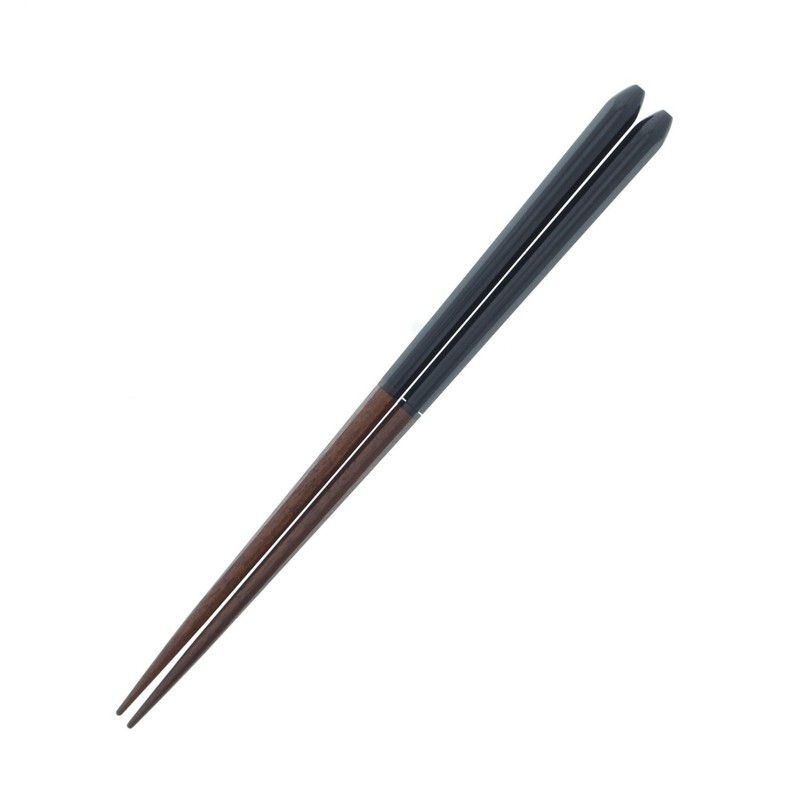 Ishida Chopsticks Made in Japan, Portable, Natural Wood, Lacquer, Black,