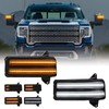 HTZCMOTO LED Side Mirror Turn Signal Light Compatible with Silverado/Sierra