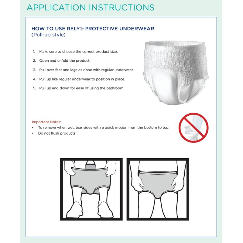 Rely® Maximum Protective Underwear, Disposable, Maximum Absorbency, Small (20" -