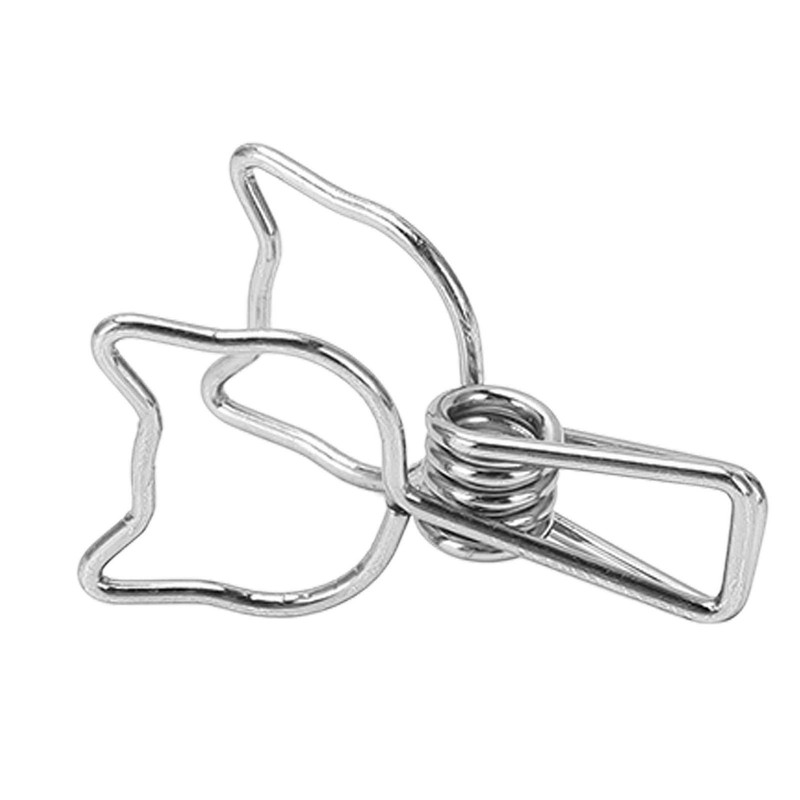 100pcs Cat Binder Clips Cute Cartoon Strong Clamping Force Metal