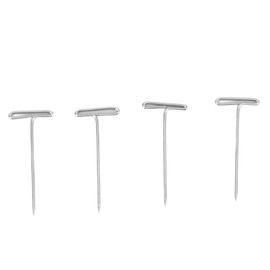 CHICIRIS 500 Uds. Alfileres en T de Acero Inoxidable 27mm 1,06 Pulgadas, Alfileres en T para Peluca, Agujas en Forma de T con Caja de Plástico para Costura, Modelado, Acero Niquelado
