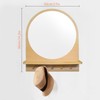 Oranwell Wooden and Acrylic Wall Mirror for Kids with Hooks