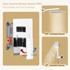 BWE Chrome Shower Faucet Set,Rainfall Shower Head with Handheld Shower,Two