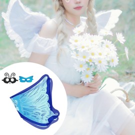 SM SunniMix Butterfly for Children Fairy Wing for Children's Day Stage Performance, Blue