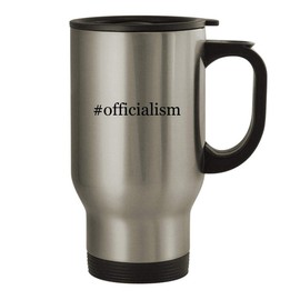 #officialism - 14oz Stainless Steel Travel Mug, Silver