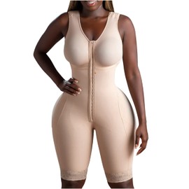 Snatched Body - Women's Stage 1 Faja Colombianas with Bra Shapewear BBL Post Surgery Compression Garment - Best for Liposuction, Tummy Tuck, Reductoras Moldeadoras & Butt Lifting - XL, Latte