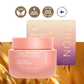Nobe Oat Wonder Calming Moisturiser for Impure, Mature Skin - Vegan Calming Cream Made of Natural Cosmetics - Nordic Face Moisturiser with Oat Cream Oil - Face Cream Dry Skin 50 ml
