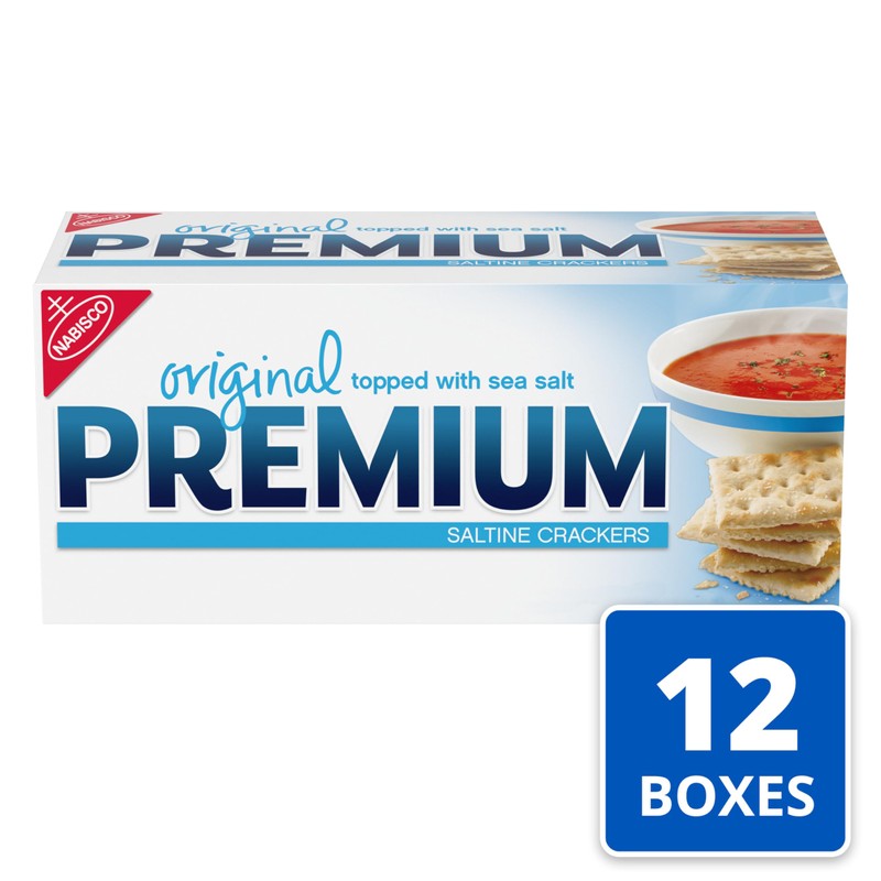 Premium Original Saltine Crackers, Lunch Snacks, Bulk Snacks, 12-16 oz