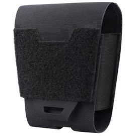 Molle Handcuff Pouch, Handcuff Holder for Duty Belt/Police Vest, Molle Hand Cuff Holster with USA Patch, Handcuffs Holster Fit ASP/Hinged/Chain/Folding Rigid Handcuffs, Hand Cuff Law Enforcement