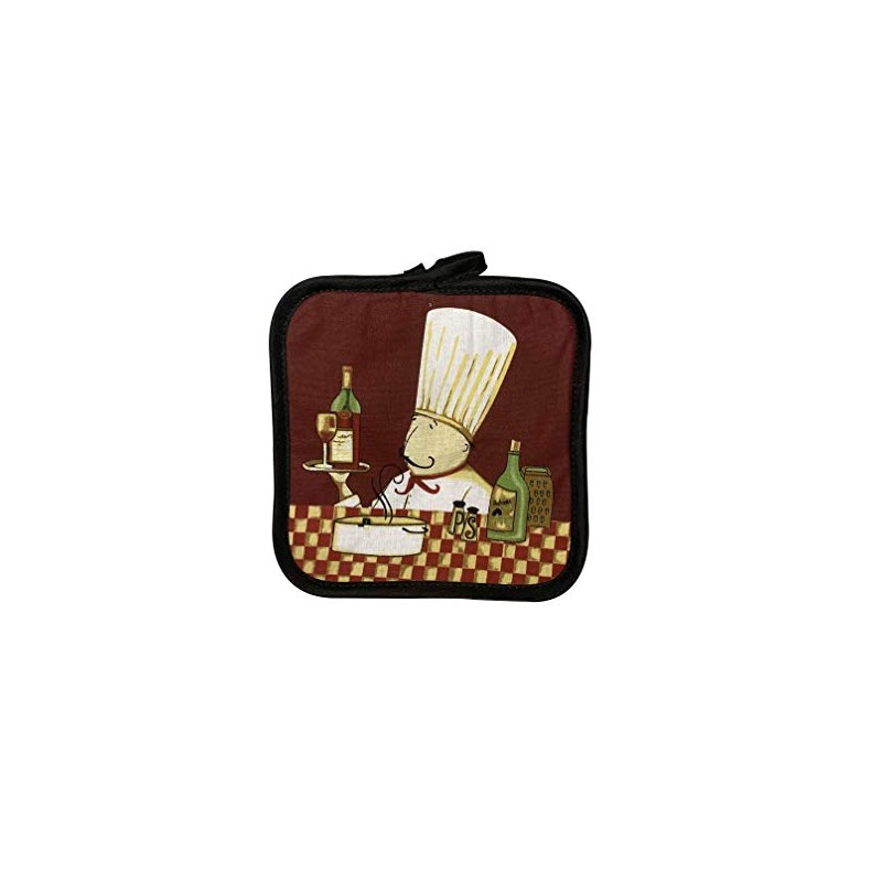 Set of Four Pot Holders for Kitchen (Chef)