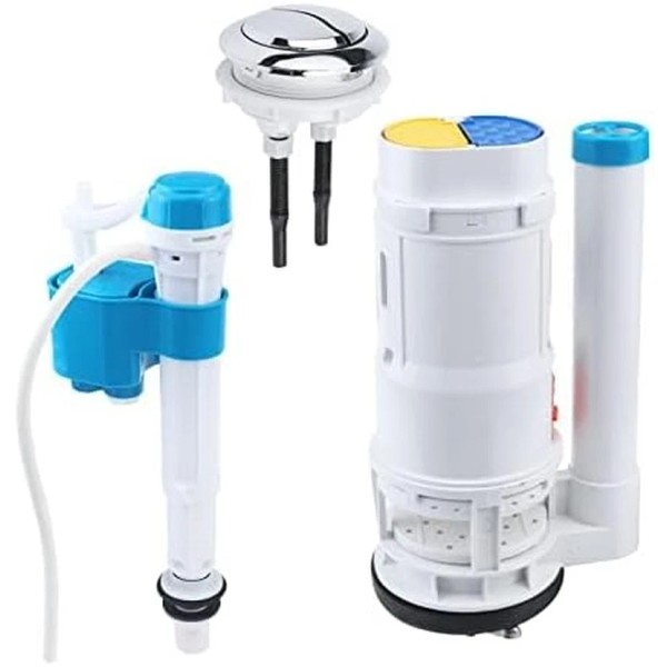 Toilet Dual Flush Valve,Fill Valve,Push Button,Toilet Repair Kit 210Mm Height
