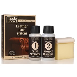 Leather Care System - Solvent-free Cleaner (8 oz / 250 Ml), Biodegradable Protector Cream (8 oz / 250 Ml) Including Cloth and Sponge Great for Type a and P Leather