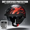 Half Helmet Motorcycle VF08 Open Face DOT Retro Cruiser Helmet