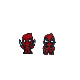 ONDEMAND GLOBAL Super Hero Shoe Charms for Crocs | Personalize with Colorful Animated Cartoon Shoe Charms for Crocs (Deadpool, Small)