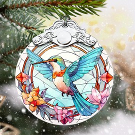 Christmas Ornament, Touber Hummingbird Hanging Ornament, Christmas Hummingbird Decorations, Ornaments for Christmas Tree, Christmas Tree Decorations - Pattern C