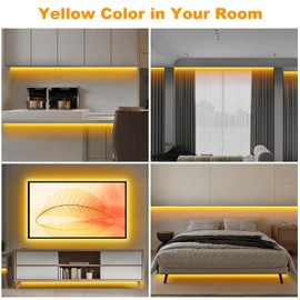 Tatazone 2000K Yellow Smart COB Led Strip Light with App, 32.8ft WiFi Orange Color Led Light Strip Work with Alexa Google, Dimmable Indoor Led Lights for Cabinet, Kitchen, 2 Rolls of 16.4ft