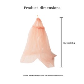 Dollhouse Bed Curtain,1:12 Scale Dollhouse Mesh Bed Curtain,Miniature Dollhouse Bedroom Decor Accessories Furniture,Diy Crafting Tiny Furniture, for Dollhouse,Photo Prop and Gift(Beige)