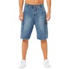 LONGBIDA Men's Loose Fit Denim Cargo Shorts with Multi Pockets,