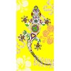 Miracle Home. Microfibre Beach Towel, 100% Polyester, Yellow, 75 x