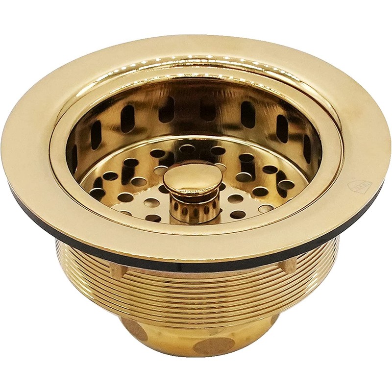 Westbrass A2165-01 4-1/4" OD Post Style Large Kitchen Basket Strainer