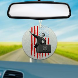 Elon Inoguration Salute | Circle REUSABLE Double Sided Car Air Freshener