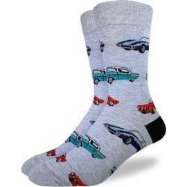 Good Luck Sock Men's Cars Socks, Adult, Shoe Size 7-12