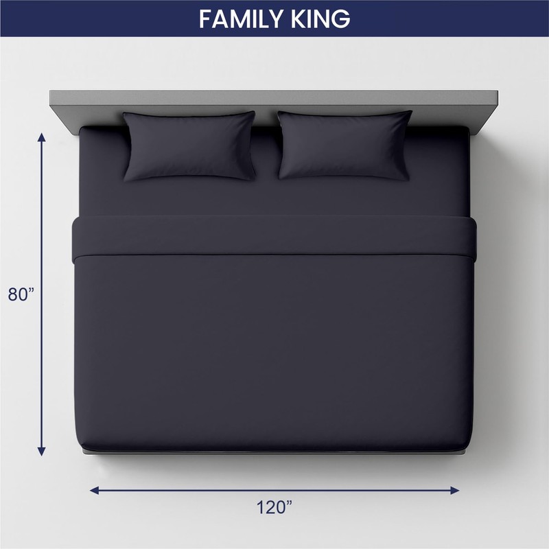 SGI bedding 120"x 80" 4 Pc Family King Size Sheet