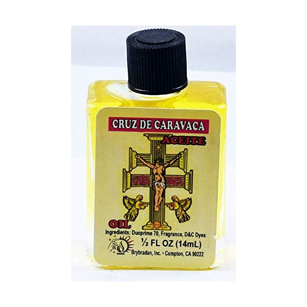 1 PIECE BRYBRADAN CROSS OF CARAVACA SPIRITUAL OIL CRUZ DE CARAVACA ACEITE ESPIRITUAL -1/2 FL OZ 14.7ML