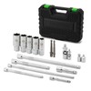TecoTek 17-Pieces Drive Tool Accessory Set, Spark Plug Socket Set,