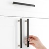 BEROSSA Black and Nickel Cabinet Pulls, Kitchen Cabinet Handles, 6-1/4