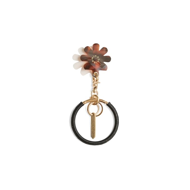 Hazel Key Chain, Windbell, Wax Cord Hand Strap, Women's, Black,