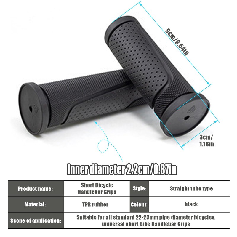 Bike Handlebar Grips Short Mini Bicycle Handlebar Grips 90mm Length