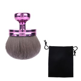 Extra Large Body Makeup Brush for Self Tanner, 6.5cm/2.6 inch Wide Round Brush for Body Makeup, Legs, Face & Back Soft Bristles Tanning Applicator with Black Drawstring Bag (Purple)