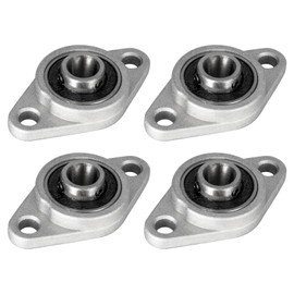 KCNOFNC Pack of 4 Pillow Block Bearings 8 mm Inner Diameter, Flange Housing Ball Bearing, Bearing Block with Ball Bearing, Housing Bearing Housing
