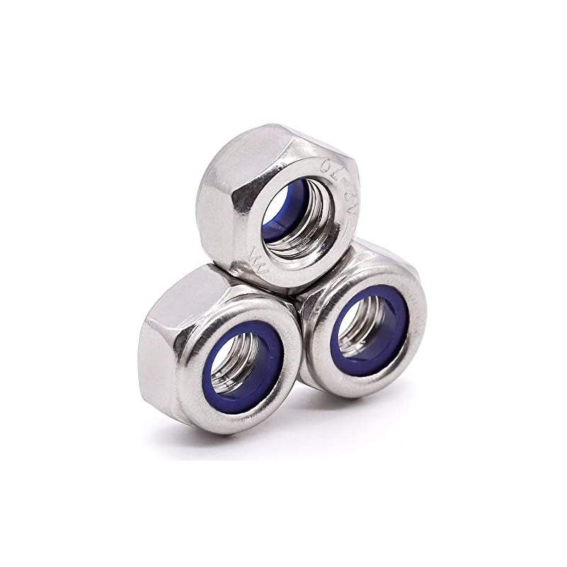 Glvaner M3-0.5 Thread Size (100 pcs) Stainless Steel Hex Locknuts