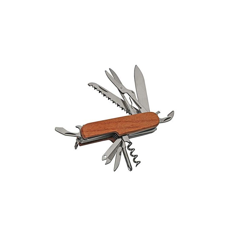 SZCO 3.5" Wood Handle 13 Multifunctional Knife