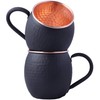 Staglife 16 Oz Black Matte Moscow Mule Copper Cups and