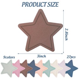 JarThenaAMCS 810 Sheets Back to School Star Sticky Notes 9 Designs 27 Pads Boho Memo Pads Pastel Post Reminder Notes for Annotating Books Office School Study Supplies, 3 x 2.8 in