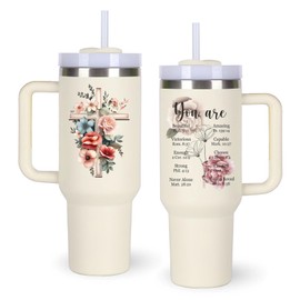 You are Beautiful 40oz Tumbler Gifts.40oz Religious Tumbler with Handle.Faith Gifts Christian Gifts for Women.Bible Verse Gifts.Spiritual Encouragement Inspirational Gifts for Women.
