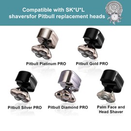 Shaver Replacement Blades compatible with Skul Shaver Pitbull Gold PRO Shaver Replacement Blade,Shaver Replacement Heads for Pitbull Platinum Pro Shaver (1Set(4blades)
